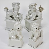 2 PR CHINESE BLANC DE CHINE FO