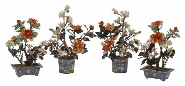(2 PR) CHINESE JADE TREES ON