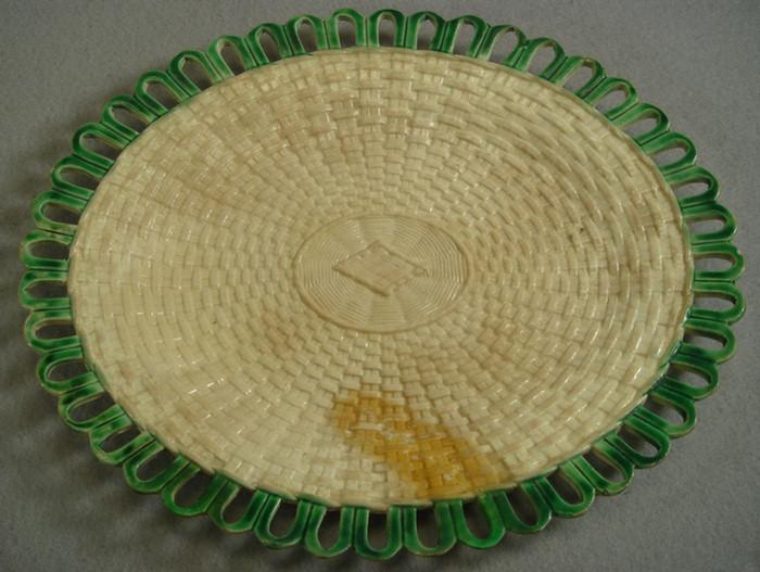 2 pr Leeds pearlware green