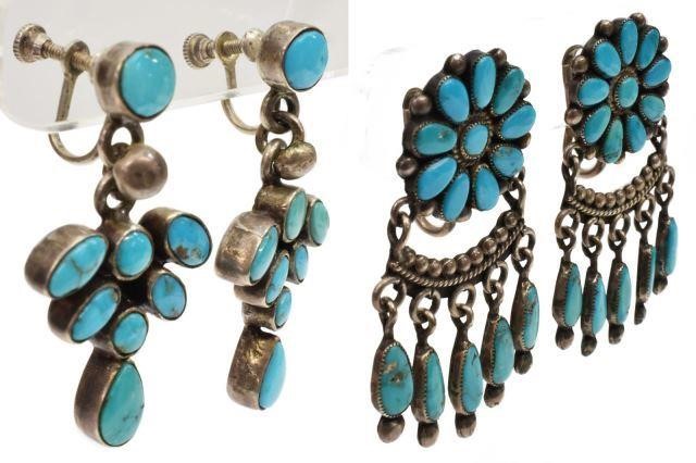 (2 PR) NATIVE AMERICAN TURQUOISE