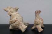 2 PRE-COLUMBIAN BIRD FIGURE WH