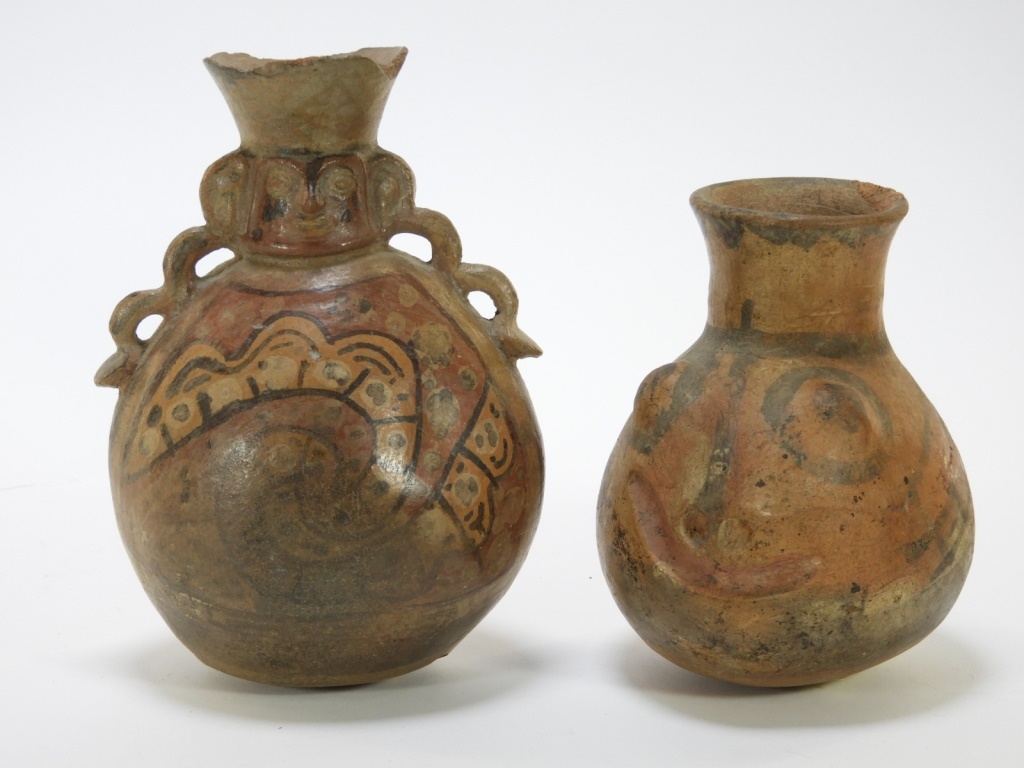 2 PRE COLUMBIAN FIGURAL NAZCA