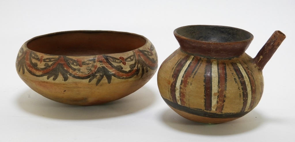 2 PRE COLUMBIAN NAZCA POTTERY