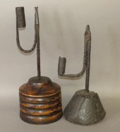 2 PRIMITIVE FORM WROUGHT IRON