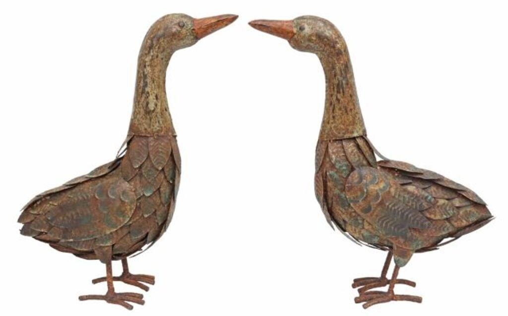 (2) PRIMITIVE SHEET METAL DUCK