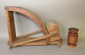 2 PRIMITIVE WOODEN FRAME GRATE