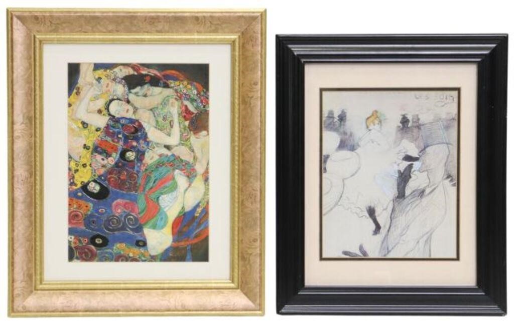 (2) PRINTS AFTER GUSTAV KLIMT &