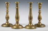 (2 PRS) EARLY BRASS CANDLESTIC