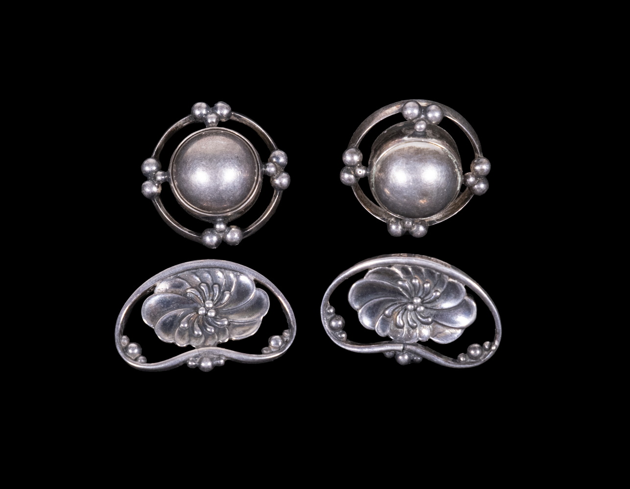 (2 PRS) GEORG JENSEN EARRINGS - #91