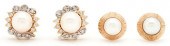 2 PRS. LADIES GOLD & PEARL EAR