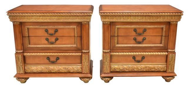 (2) PULASKI 'BELLISIMO' PARCEL GILT