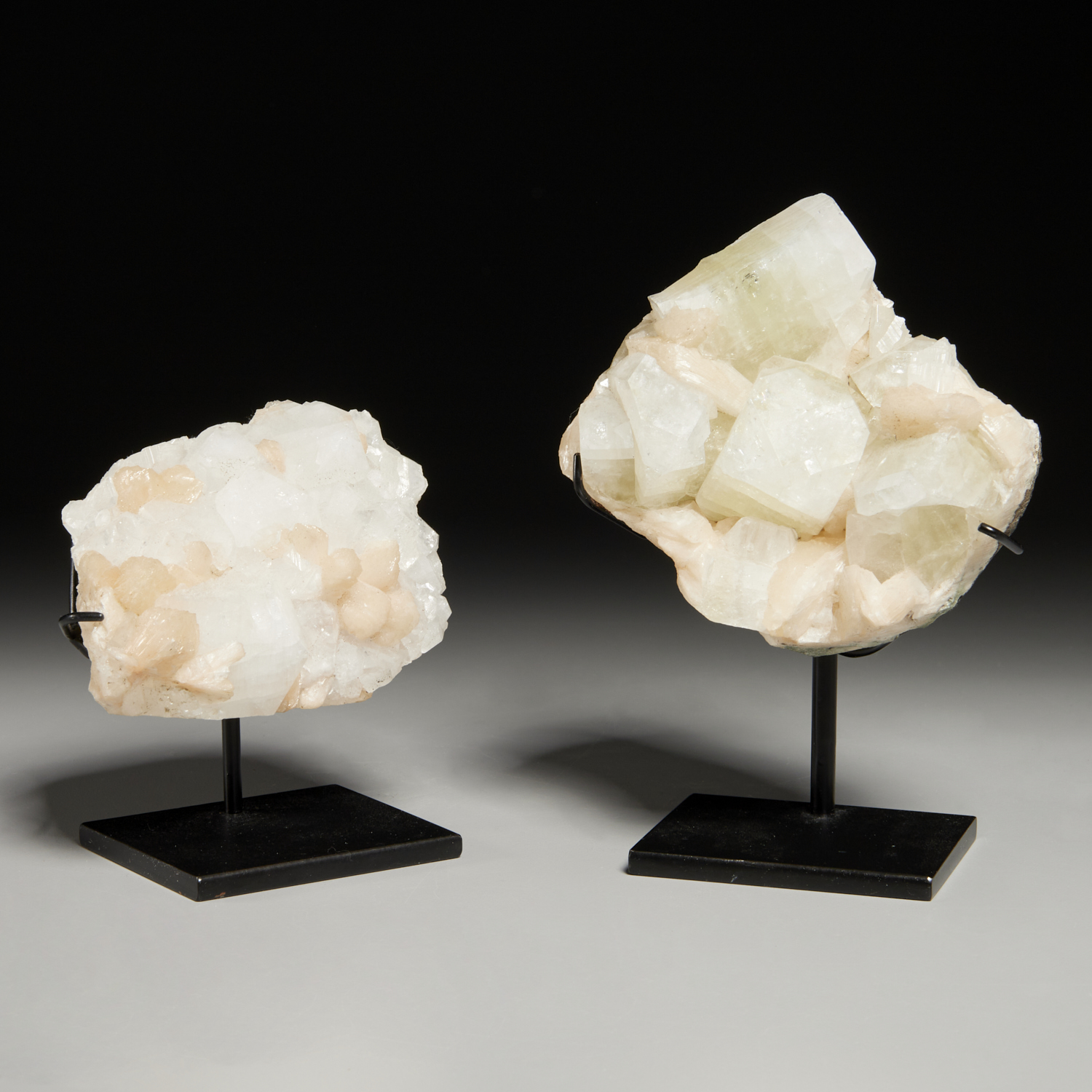 (2) QUARTZ OR CALCITE CRYSTAL