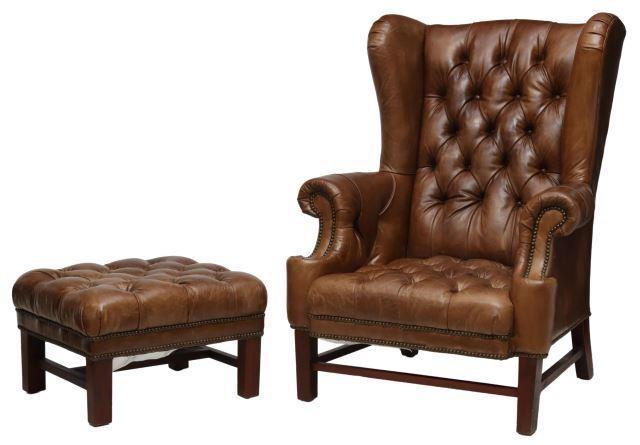 (2) RALPH LAUREN LEATHER WINGBACK