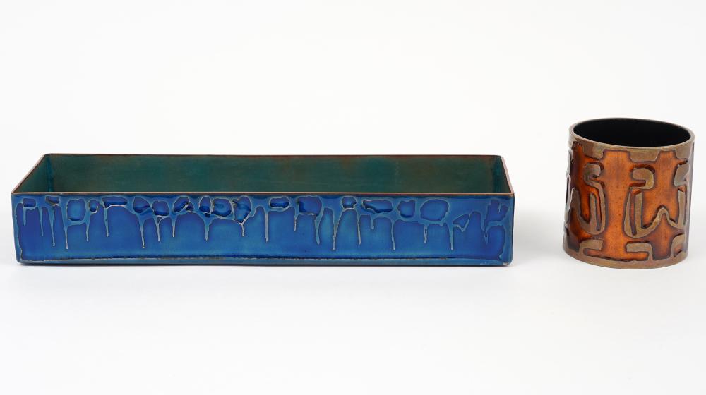2 RARE DE PASSILLE SYLVESTRE ENAMEL