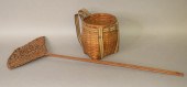 2 RARE FORM SPLINT WOVEN ITEMS