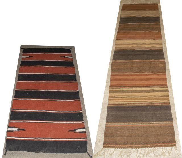 (2) RED & BLACK RUGS/ BLANKETS,