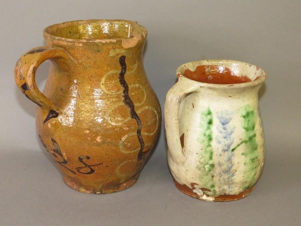 2 REDWARE VESSELSca. 1828 & mid
