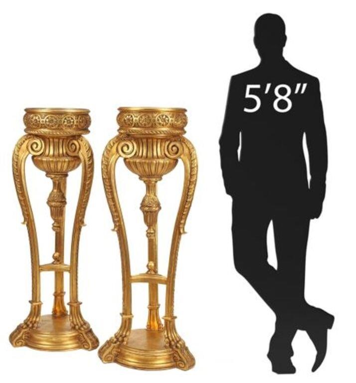 (2) REGENCE STYLE CARVED GILT