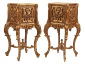 (2) REGENCE STYLE GILT & CARVE