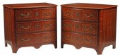 (2) REGENCE STYLE INLAID THREE