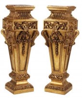 (2) REGENCE STYLE MARBLE-TOP G
