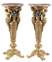 (2) REGENCE STYLE MARBLE-TOP O