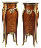 (2) REGENCE STYLE MARBLE-TOP O