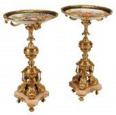 (2) REGENCE STYLE ORMOLU & POR