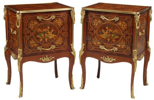 (2) REGENCE STYLE ORMOLU MOUNTED