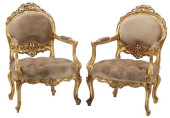 (2) REGENCE STYLE PARCEL GILT