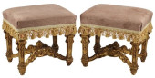 (2) REGENCE STYLE UPHOLSTERED