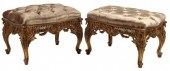 (2) REGENCE STYLE UPHOLSTERED
