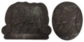 (2) RELIEF PLAQUES POETS, DANT