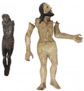 (2) RELIGIOUS CARVED & PAINTED