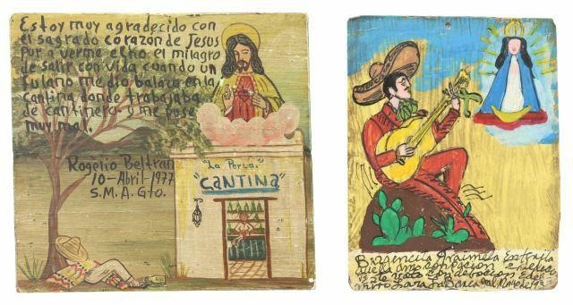 (2) RELIGIOUS EX-VOTO, MEXICO(lot