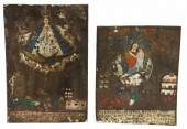(2) RELIGIOUS EX-VOTO RETABLO