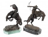 (2) REMINGTON BRONZE RATTLESNA