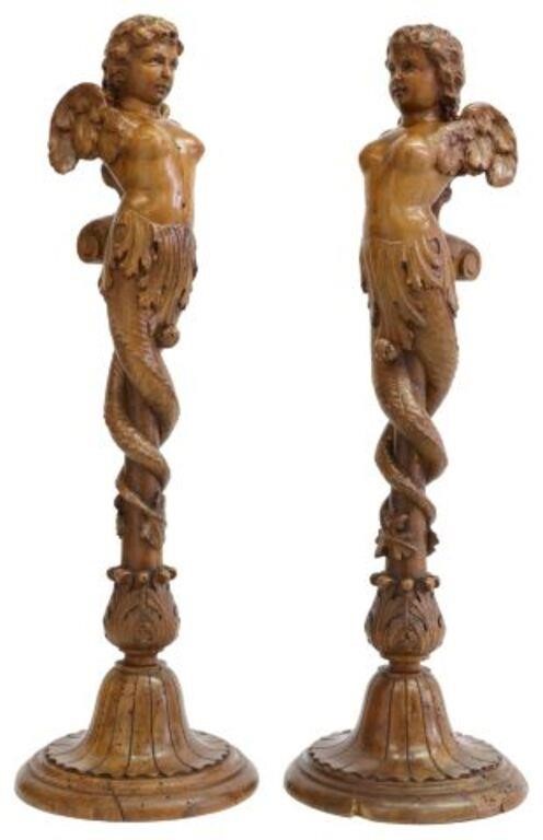 (2) RENAISSANCE REVIVAL CARVED