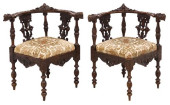 (2) RENAISSANCE REVIVAL CARVED