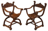 (2) RENAISSANCE REVIVAL CARVED