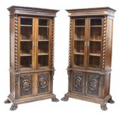 (2) RENAISSANCE REVIVAL CARVED