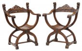 (2) RENAISSANCE REVIVAL WALNUT