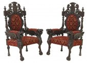(2) RENAISSANCE REVIVAL WINGED