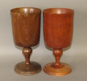 2 REPRODUCTION WOODEN CHALICES