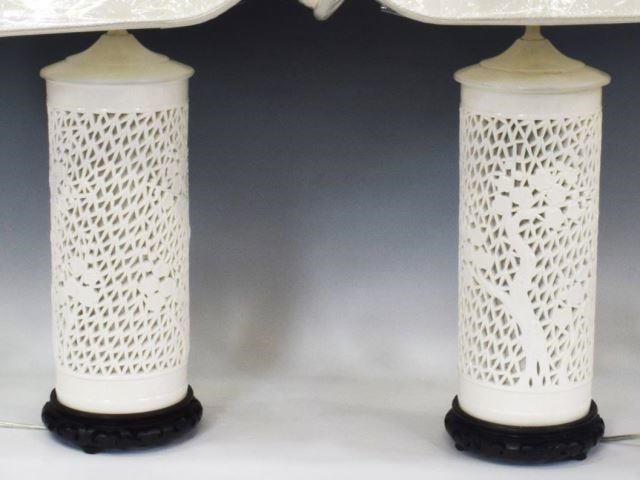 (2) RETICULATED BLANC DE CHINE