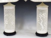 (2) RETICULATED BLANC DE CHINE
