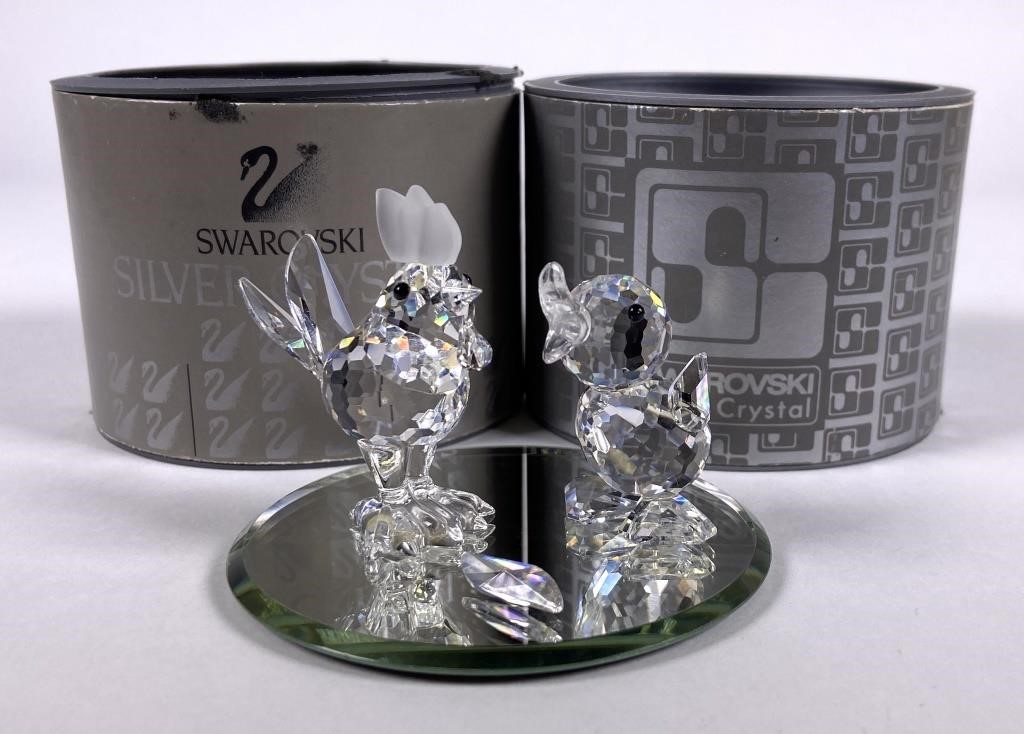 (2) RETIRED SWAROVSKI FIGURINES