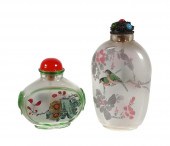 (2) REVERSE PAINTED SNUFF BOTT