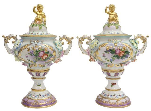 (2) RICHARD KLEMM DRESDEN PORCELAIN
