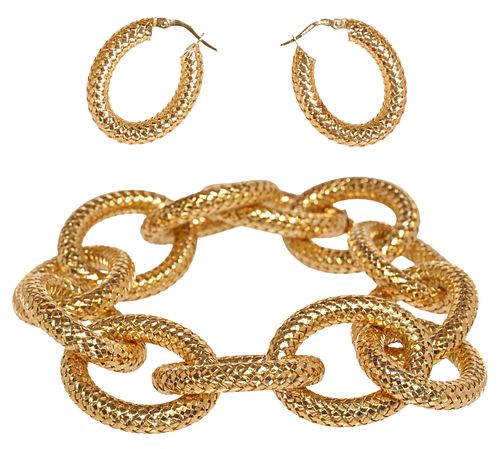 (2) ROBERTO COIN 18KT YELLOW GOLD